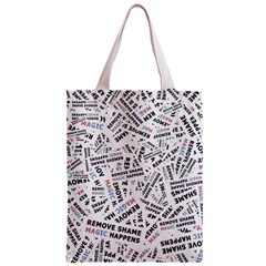 Embrace The Magic Inspirational Phrase Pattern Zipper Classic Tote Bag from ArtsNow.com Front