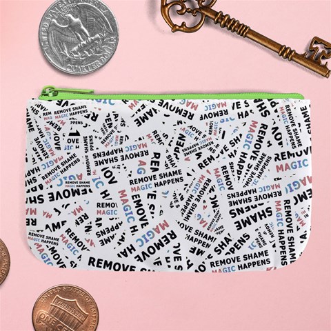 Embrace The Magic Inspirational Phrase Pattern Large Coin Purse from ArtsNow.com Front