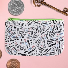 Embrace The Magic Inspirational Phrase Pattern Large Coin Purse from ArtsNow.com Front