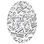 Embrace The Magic Inspirational Phrase Pattern UV Print Acrylic Ornament Oval