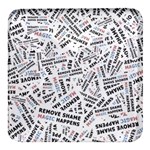 Embrace The Magic Inspirational Phrase Pattern Square Glass Fridge Magnet (4 pack)