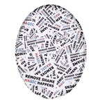 Embrace The Magic Inspirational Phrase Pattern Oval Glass Fridge Magnet (4 pack)