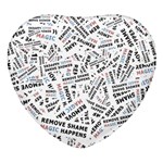 Embrace The Magic Inspirational Phrase Pattern Heart Glass Fridge Magnet (4 pack)