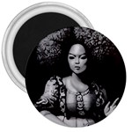 Vintage afro style doll illustration (IA&Human) 3  Magnets