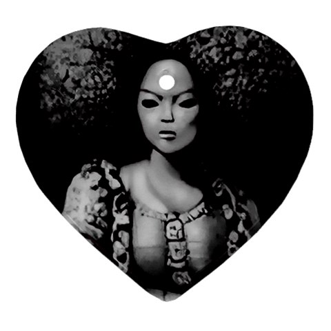 Vintage afro style doll illustration (IA&Human) Ornament (Heart) from ArtsNow.com Front