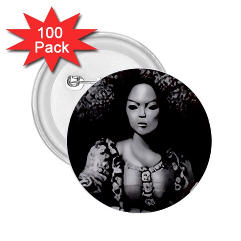 Vintage afro style doll illustration (IA&Human) 2.25  Buttons (100 pack)  from ArtsNow.com Front