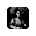 Vintage afro style doll illustration (IA&Human) Rubber Coaster (Square)