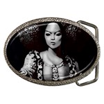 Vintage afro style doll illustration (IA&Human) Belt Buckles