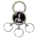 Vintage afro style doll illustration (IA&Human) 3-Ring Key Chain