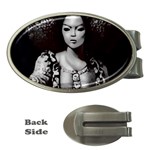 Vintage afro style doll illustration (IA&Human) Money Clips (Oval) 