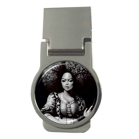 Vintage afro style doll illustration (IA&Human) Money Clips (Round)  from ArtsNow.com Front