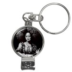 Vintage afro style doll illustration (IA&Human) Nail Clippers Key Chain