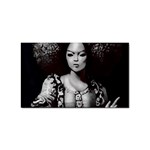 Vintage afro style doll illustration (IA&Human) Sticker (Rectangular)