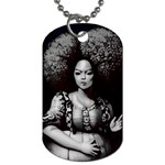 Vintage afro style doll illustration (IA&Human) Dog Tag (One Side)