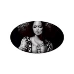 Vintage afro style doll illustration (IA&Human) Sticker Oval (10 pack)