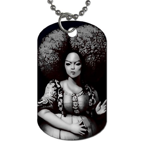 Vintage afro style doll illustration (IA&Human) Dog Tag (Two Sides) from ArtsNow.com Front