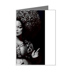 Vintage afro style doll illustration (IA&Human) Mini Greeting Card from ArtsNow.com Left