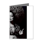 Vintage afro style doll illustration (IA&Human) Mini Greeting Card