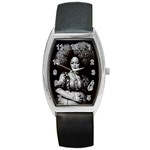 Vintage afro style doll illustration (IA&Human) Barrel Style Metal Watch