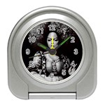 Vintage afro style doll illustration (IA&Human) Travel Alarm Clock