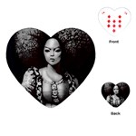 Vintage afro style doll illustration (IA&Human) Playing Cards Single Design (Heart)