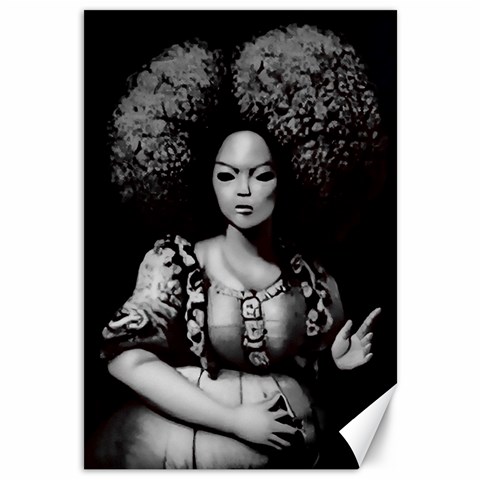 Vintage afro style doll illustration (IA&Human) Canvas 12  x 18  from ArtsNow.com 11.88 x17.36  Canvas - 1