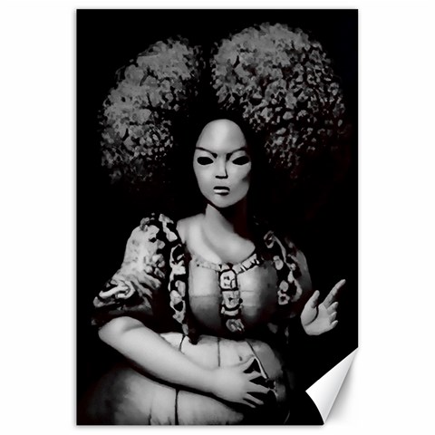 Vintage afro style doll illustration (IA&Human) Canvas 20  x 30  from ArtsNow.com 19.62 x28.9  Canvas - 1