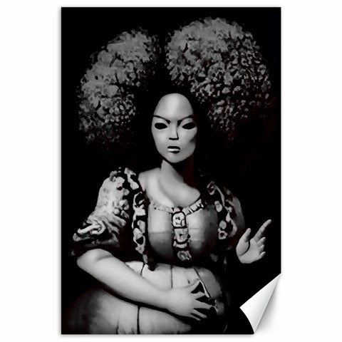 Vintage afro style doll illustration (IA&Human) Canvas 24  x 36  from ArtsNow.com 23.35 x34.74  Canvas - 1