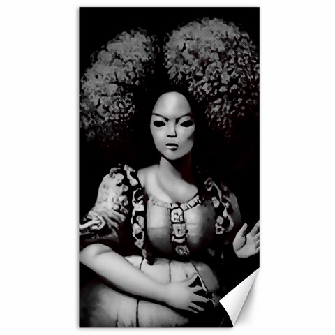 Vintage afro style doll illustration (IA&Human) Canvas 40  x 72  from ArtsNow.com 39.28 x69.23  Canvas - 1