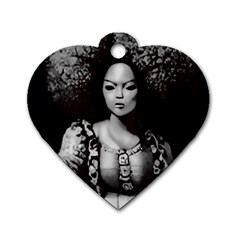 Vintage afro style doll illustration (IA&Human) Dog Tag Heart (Two Sides) from ArtsNow.com Front