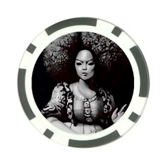 Vintage afro style doll illustration (IA&Human) Poker Chip Card Guard from ArtsNow.com Front