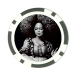 Vintage afro style doll illustration (IA&Human) Poker Chip Card Guard