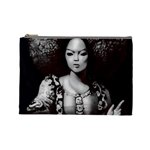 Vintage afro style doll illustration (IA&Human) Cosmetic Bag (Large) from ArtsNow.com Front