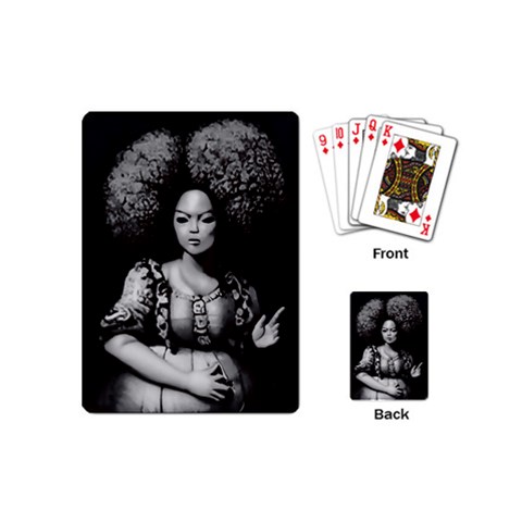 Vintage afro style doll illustration (IA&Human) Playing Cards Single Design (Mini) from ArtsNow.com Back