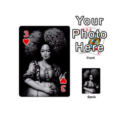 Vintage afro style doll illustration (IA&Human) Playing Cards 54 Designs (Mini) from ArtsNow.com Front - Heart3