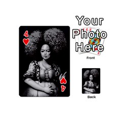 Vintage afro style doll illustration (IA&Human) Playing Cards 54 Designs (Mini) from ArtsNow.com Front - Heart4