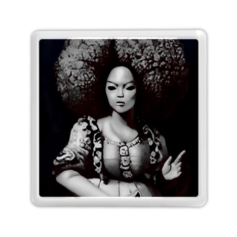 Vintage afro style doll illustration (IA&Human) Memory Card Reader (Square) from ArtsNow.com Front