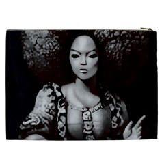 Vintage afro style doll illustration (IA&Human) Cosmetic Bag (XXL) from ArtsNow.com Back