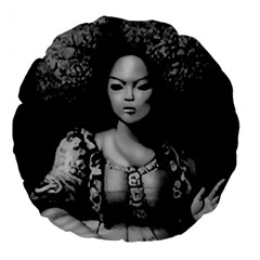 Vintage afro style doll illustration (IA&Human) Large 18  Premium Round Cushions from ArtsNow.com Front