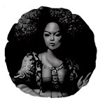 Vintage afro style doll illustration (IA&Human) Large 18  Premium Round Cushions