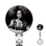 Vintage afro style doll illustration (IA&Human) Stainless Steel Nurses Watch