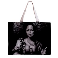 Vintage afro style doll illustration (IA&Human) Zipper Mini Tote Bag from ArtsNow.com Front