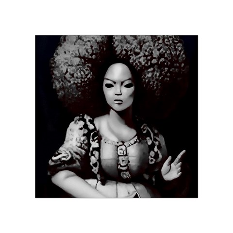 Vintage afro style doll illustration (IA&Human) Square Tapestry (Small) from ArtsNow.com Front