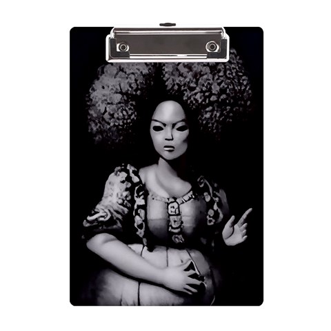 Vintage afro style doll illustration (IA&Human) A5 Acrylic Clipboard from ArtsNow.com Front