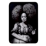 Vintage afro style doll illustration (IA&Human) Rectangular Glass Fridge Magnet (4 pack)