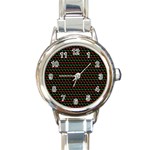 Geometric Abstract Pattern Line Round Italian Charm Watch