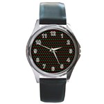 Geometric Abstract Pattern Line Round Metal Watch