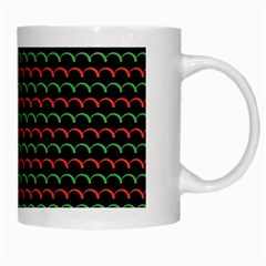 Geometric Abstract Pattern Line White Mug from ArtsNow.com Right