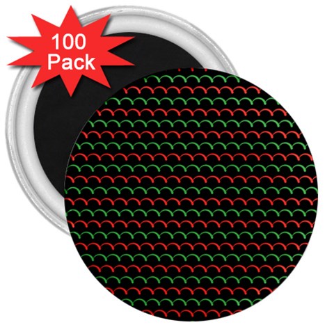 Geometric Abstract Pattern Line 3  Magnets (100 pack) from ArtsNow.com Front