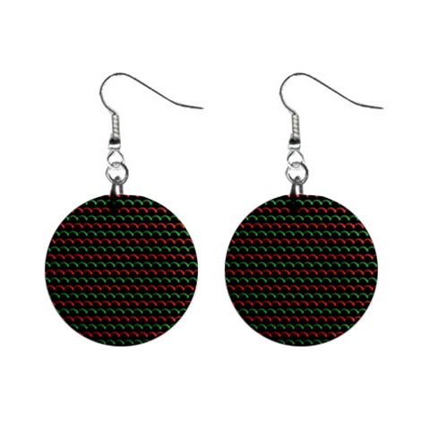 Geometric Abstract Pattern Line Mini Button Earrings from ArtsNow.com Front